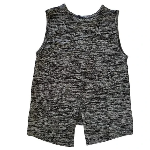 Rag & Bone Nicole Heather Black Pullover Open Sleeveless Tank Top - Picture 3 of 6